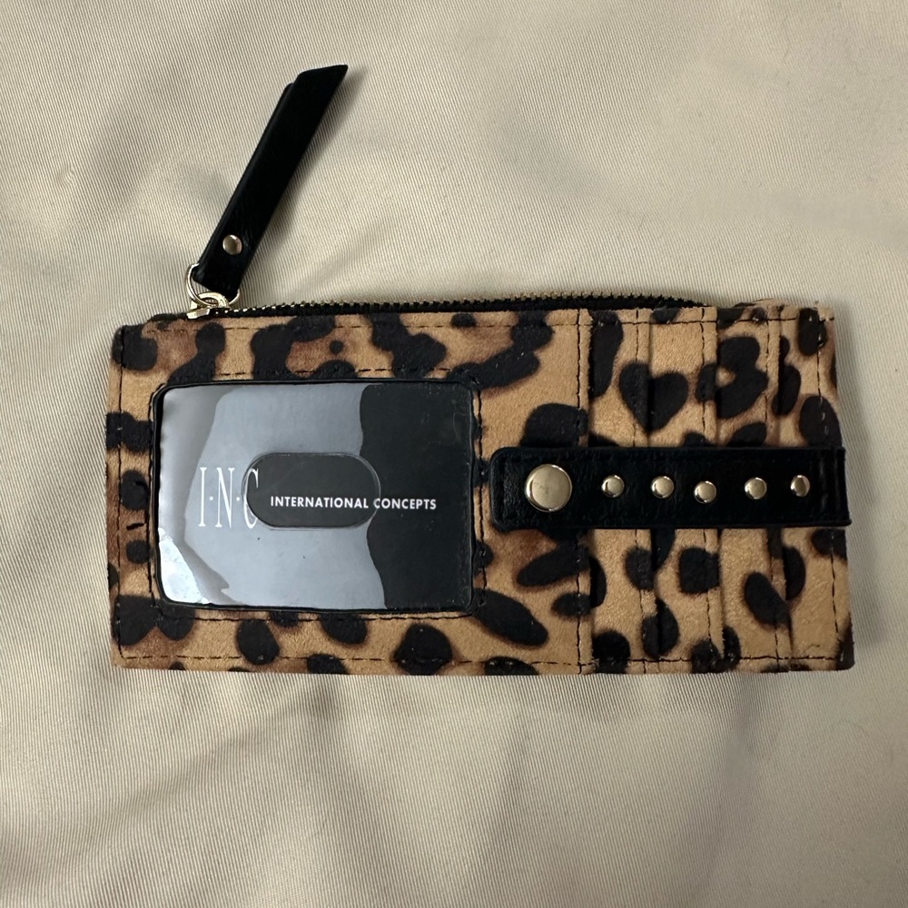 INC International Concepts Leopard Card Holder